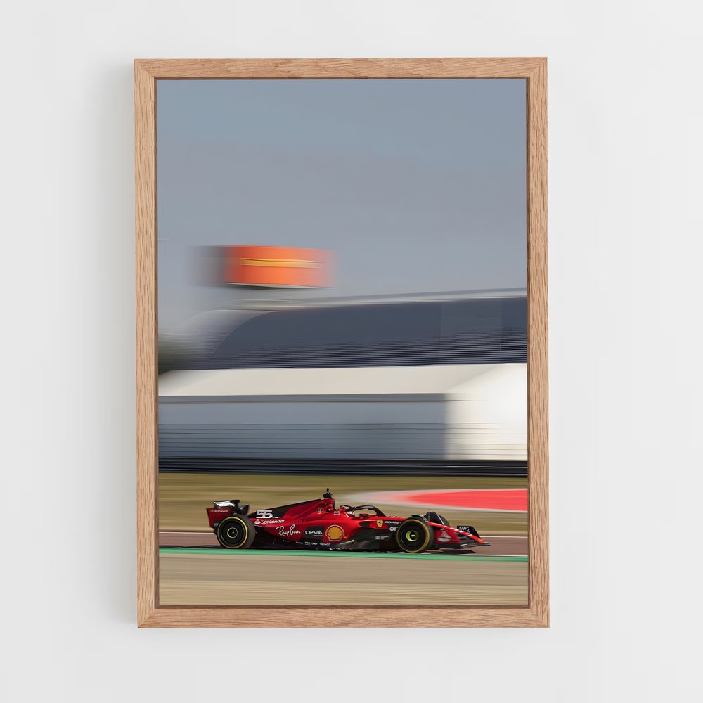 Poster Ferrari Vitesse bitume – affiche Voitures de Formule 1 (vue 4)